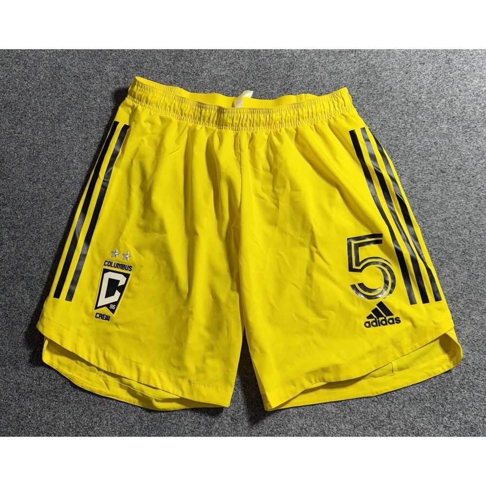 Diego Rossi #5 Columbus Crew Shorts Mens Large Yellow Team Issued MLS